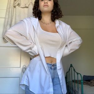 Classic white button down!